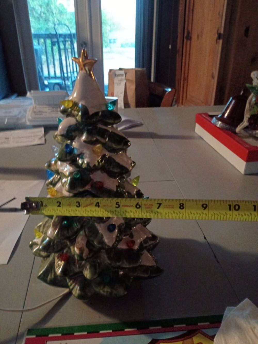 RESERVED   Christmas Tree Lamp — Multicolor Lights & Gold Star — Studio Mold - Picture 9 of 11